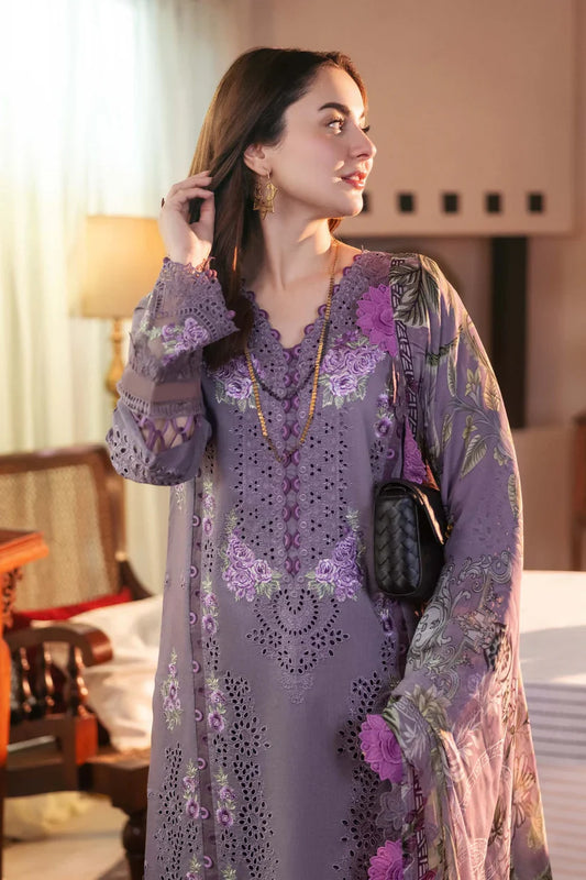 Jade Unstitched Luxury Lawn Chikenkari Heavy Embroidered 3PC Suit