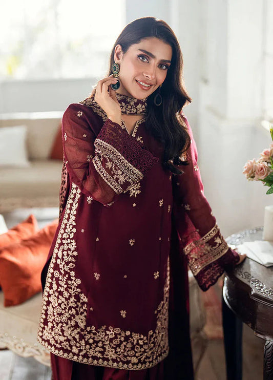 Azure 3pc unstitched Lawn Emb with Emb Dupatta