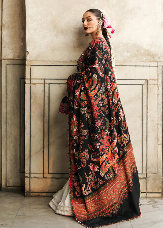 Hussain Rehar Unstitched Luxury Dhanak Heavy Embroidered 3PC Suit