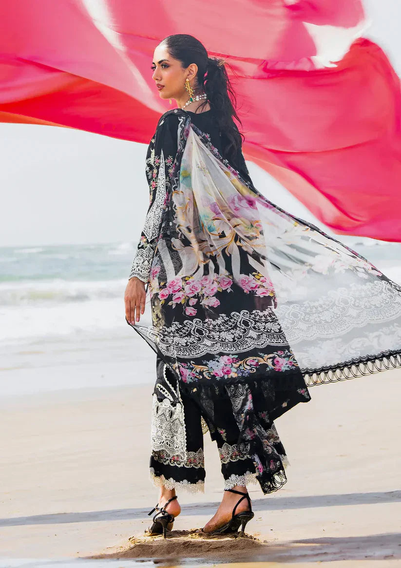 Elaf Luxury Embroidered Lawn 3Pc Suit with Printed Dupata