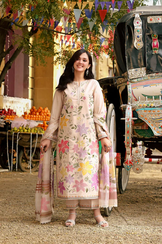 Aneela's Multi Unstitched Luxury Lawn Heavy Embroidered 3PC Suit