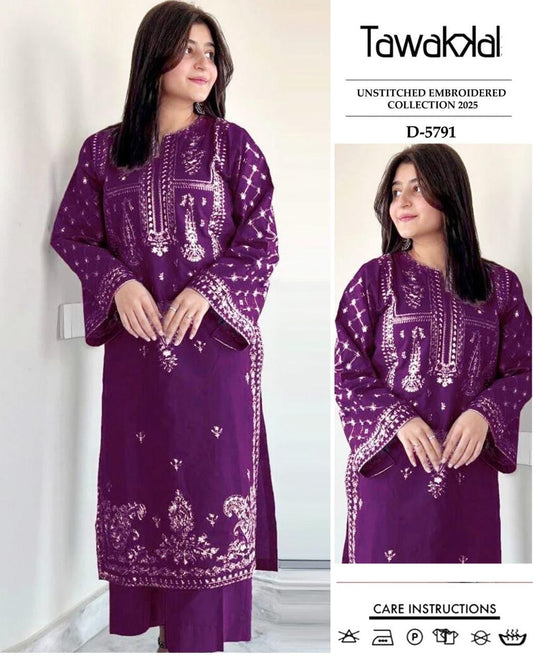 Dhanak 2pc Unstitched Embroidered