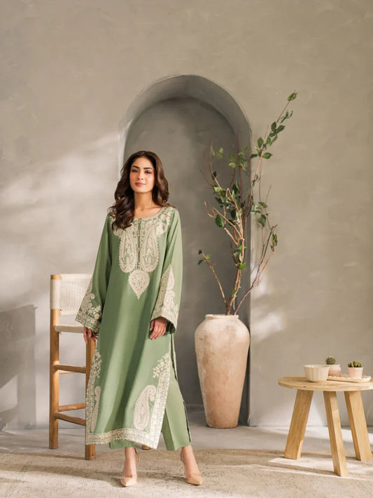 Unstitch 3Pc | Luxury Lawn | Summer Season | Mint Green