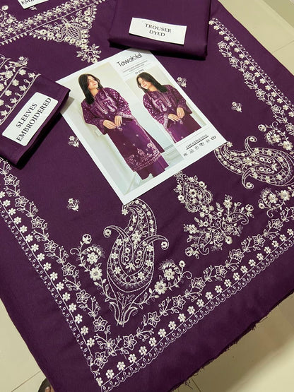 Dhanak 2pc Unstitched Embroidered