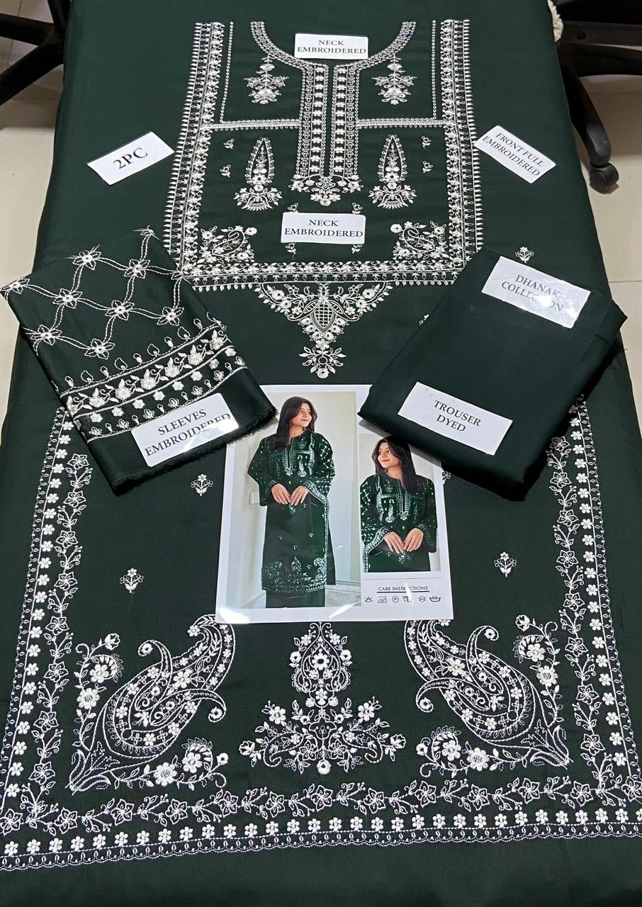 Dhanak 2pc Unstitched Embroidered