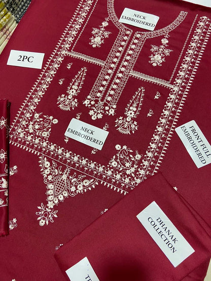 Dhanak 2pc Unstitched Embroidered