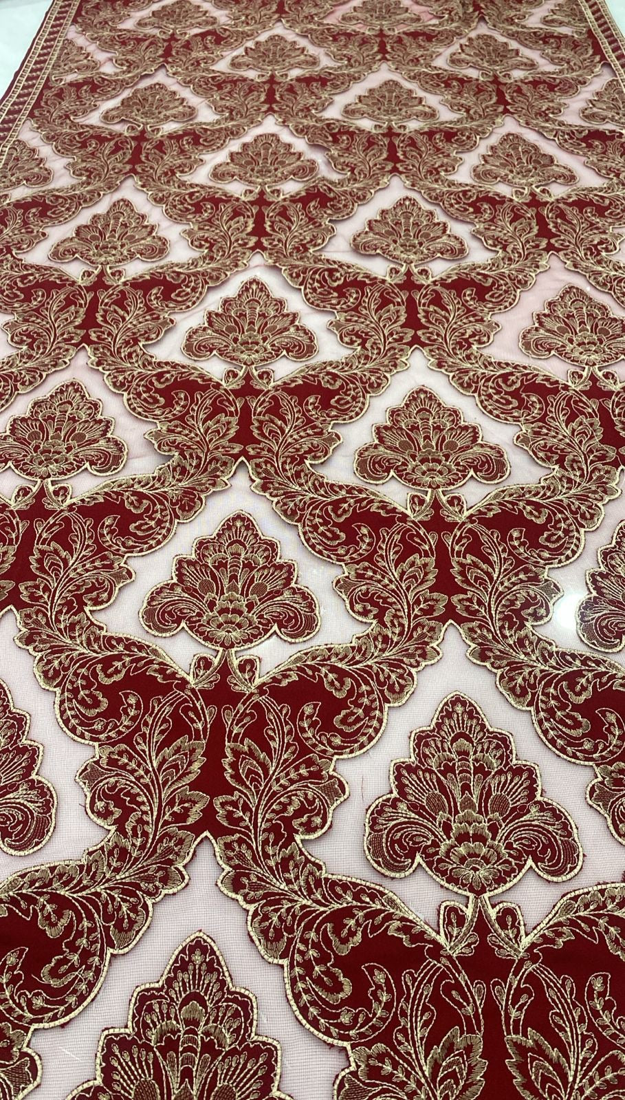 Reddish Mehroon Unstitched Luxury Dhanak Heavy Embroidered 3pc 508