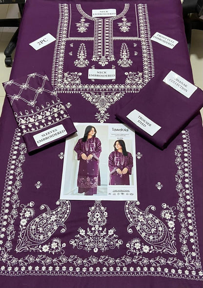 Dhanak 2pc Unstitched Embroidered