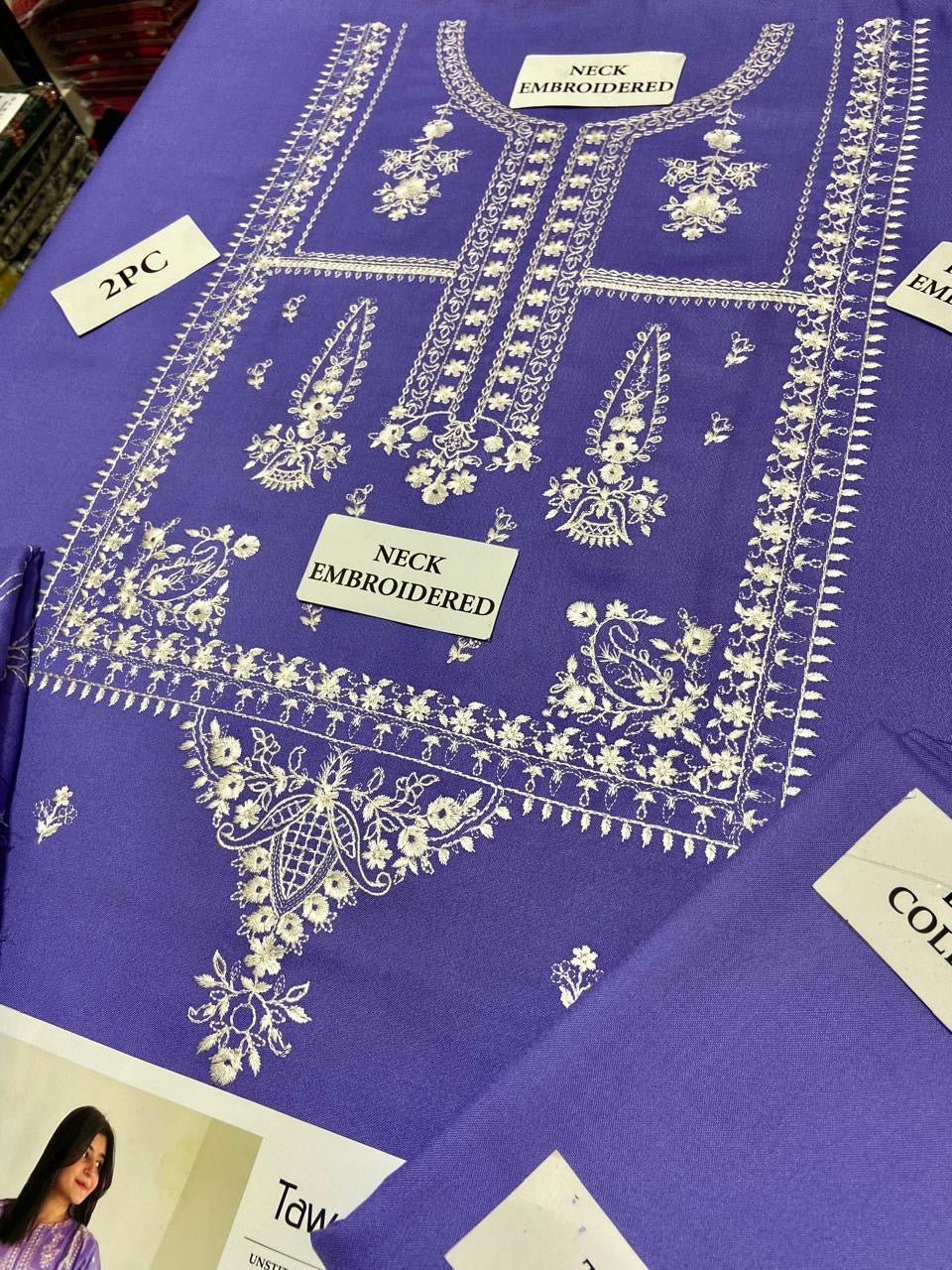 Dhanak 2pc Unstitched Embroidered