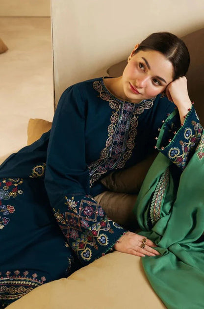 Zara Shahjahan Unstitched Luxury Dhanak Heavy Embroidered 3PC Suit