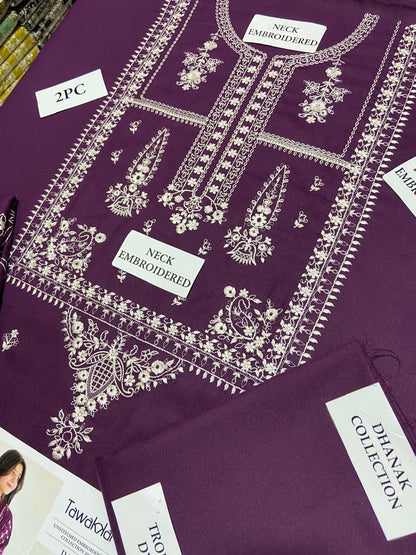 Dhanak 2pc Unstitched Embroidered