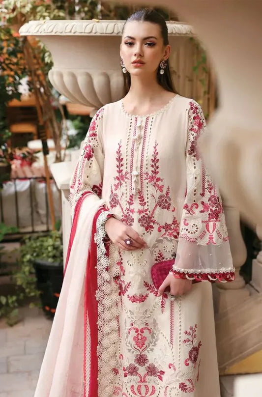Maria B | Summer 3PC Lawn Chikankari Embroidered Suit