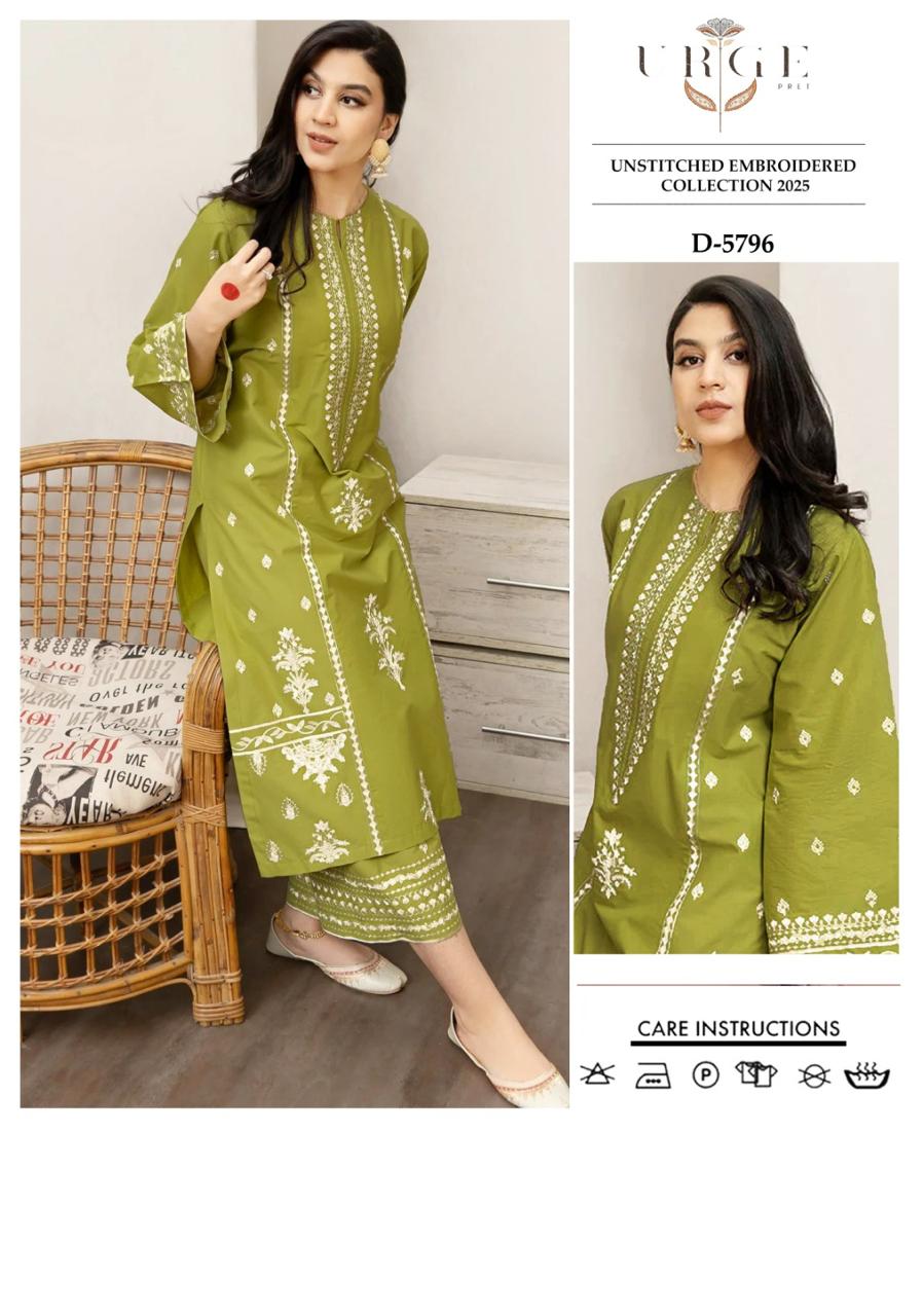 Dhanak 2pc Unstitched Embroidered