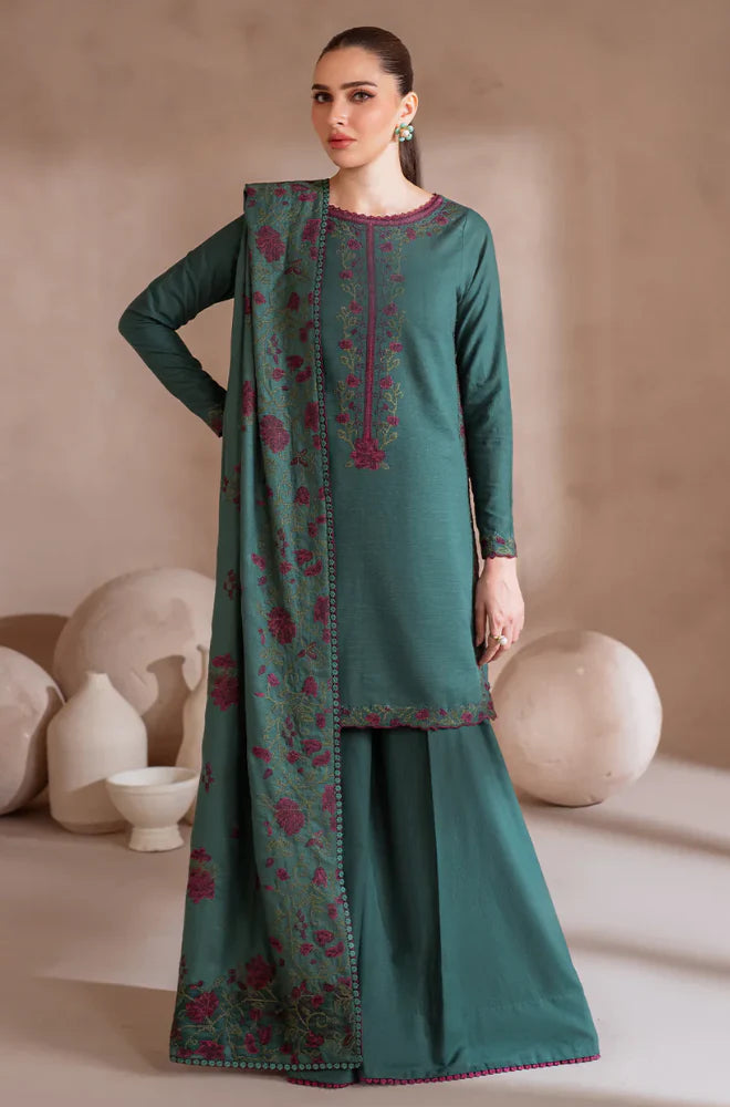 IZNIK - Winter 3PC Dhanak Embroidered Suit