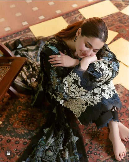 Jade Unstitched Luxury Dhanak Heavy Embroidered 3PC Suit