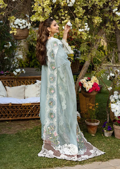 Elaf Unstitched Luxury Dhanak Heavy Chikenkari Embroidered 3PC Suit