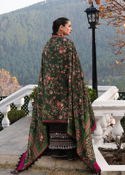 Hussain Rehar Unstitched Luxury Dhanak Heavy Embroidered 3PC Suit