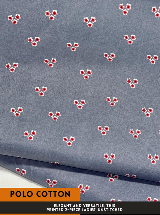 2-PC ALLOVER PRINTED MID SEASON POLO COTTON